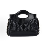 CHANEL⾹奈⼉ 31Bag 24S⾦扣 ⼿提单肩斜挎包 超迷你  ⿊⾊